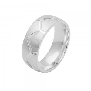 Ring matt-glänzend Wabenmuster 925 Silber