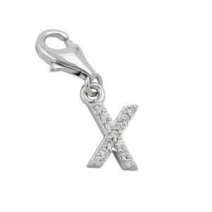 Anhänger Charm Buchstabe X 925 Sterlingsilber