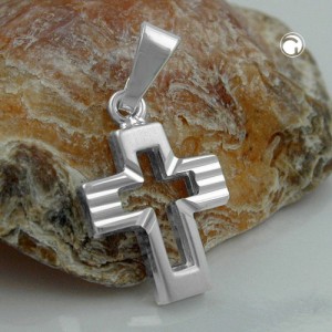 Anhänger Kreuz diamantiert 925 Sterlingsilber