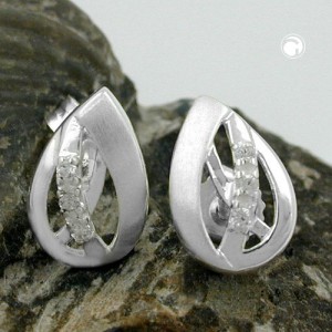 Ohrstecker mit Zirkonias 925 Sterlingsilber