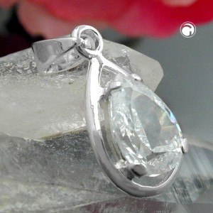 Anhänger Tropfen Zirkonia 925 Sterlingsilber