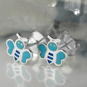 Ohrstecker Schmetterling blau 925 Sterlingsilber