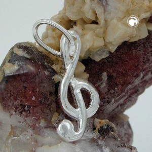 Anhänger Notenschlüssel 925 Sterlingsilber