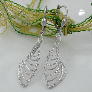 Ohrring rhodiniert 925 Sterlingsilber