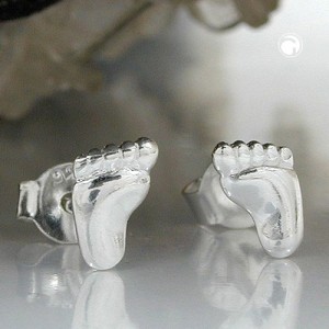 Ohrstecker Füße rechts-links 925 Sterlingsilber