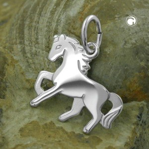 Anhänger Pferd glänzend 925 Sterlingsilber