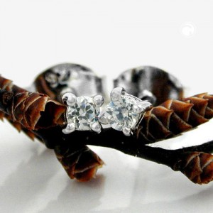 Ohrstecker Viereck Zirkonia 925 Sterlingsilber