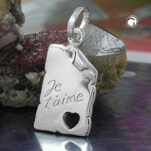 Anhänger Je t- aime 925 Sterlingsilber