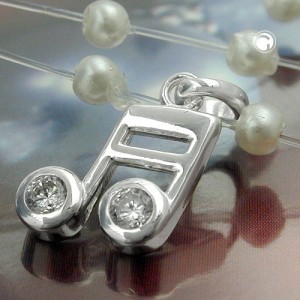 Anhänger Musiknote 925 Sterlingsilber