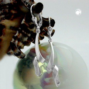 Ohrring Spirale mit Zirkonia 925 Sterlingsilber