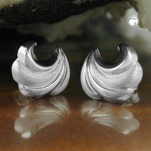 Ohrstecker matt-glänzend verbödet 925 Sterlingsilber