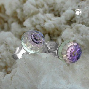 Ohrstecker 6mm Kugel AB-Effekt 925 Sterlingsilber