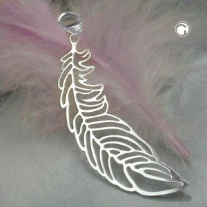 Anhänger Charm Feder 925 Sterlingsilber