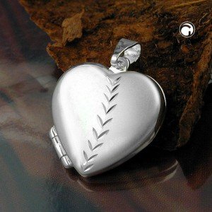 Anhänger Herz-Medaillon 925 Sterlingsilber