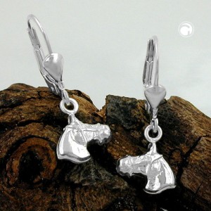 Ohrring Pferdekopf 925 Sterlingsilber