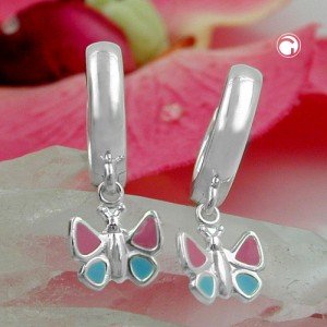 Creolen Ohrringe Hänger Schmetterling 925 Sterlingsilber