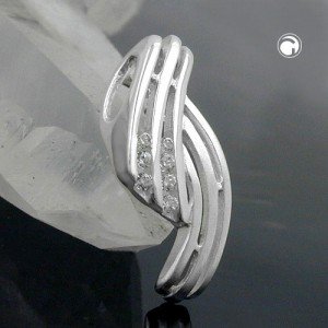 Anhänger streifig Zirkonia 925 Sterlingsilber