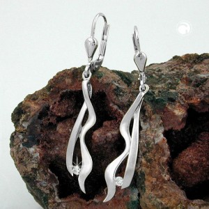 Ohrring Zirkonia rhodiniert 925 Sterlingsilber