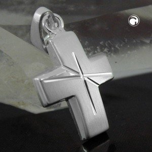 Anhänger Kreuz diamantiert 925 Sterlingsilber