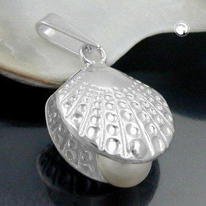 Anhänger Muschel Zuchtperle 925 Sterlingsilber