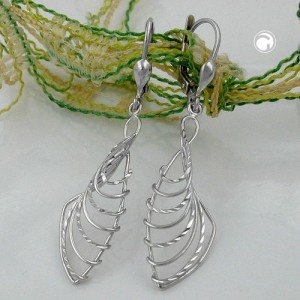 Ohrring rhodiniert 925 Sterlingsilber