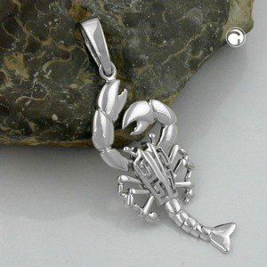 Anhänger Krebs rhodiniert 925 Sterlingsilber