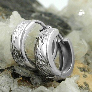 Creolen Ohrringe diamantiert 925 Sterlingsilber