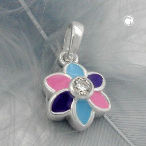Anhänger Blume Zirkonia 925 Sterlingsilber