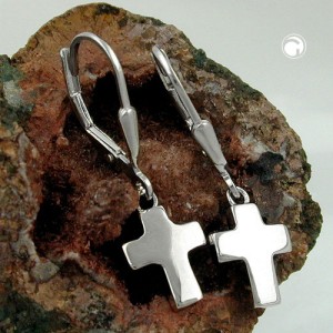 Ohrring kleines Kreuz 925 Sterlingsilber