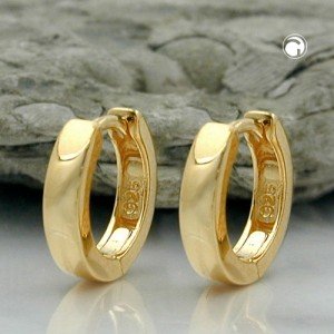 Creolen Ohrringe 11mm vergoldet 925 Sterlingsilber