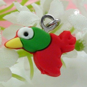 Anhänger Vogel bunt 925 Sterlingsilber