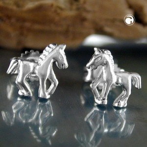 Ohrstecker Pferd rechts-links 925 Sterlingsilber