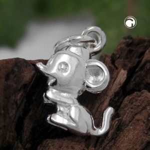 Anhänger Maus glänzend 925 Sterlingsilber