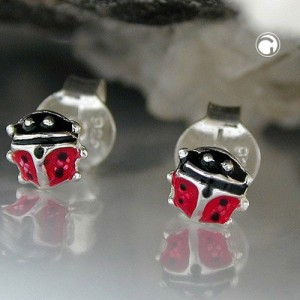 Ohrstecker Marienkäfer Email 925 Sterlingsilber