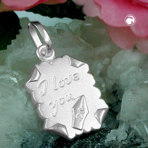 Anhänger Brief -I love you- 925 Sterlingsilber