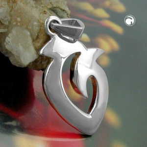 Anhänger glänzend massiv 925 Sterlingsilber