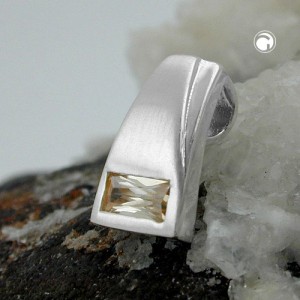 Anhänger Zirkonia topas matt 925 Sterlingsilber