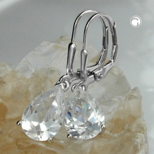 Ohrring Tropfen Zirkonia 925 Sterlingsilber