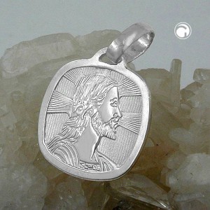 Anhänger Bildnis Jesus klein 925 Sterlingsilber
