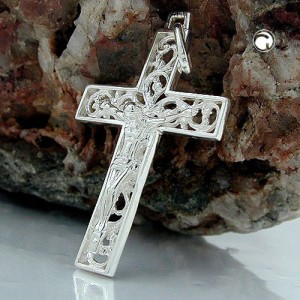 Anhänger Kreuz mit Jesus 925 Sterlingsilber