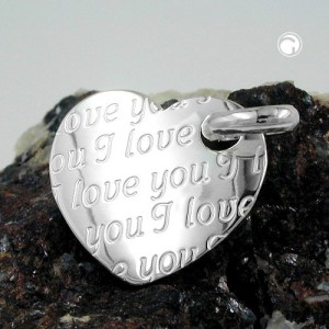 Anhänger Herz I love you 925 Sterlingsilber