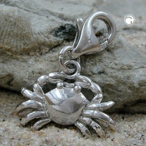 Anhänger Charm Krabbe 925 Sterlingsilber