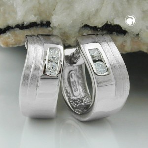Creolen Ohrringe Zirkonias 925 Sterlingsilber