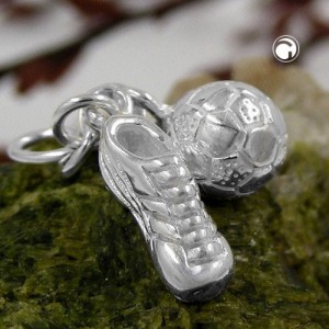 Anhänger Fußball u. Schuh 925 Sterlingsilber