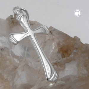 Anhänger Kreuz glänzend 925 Sterlingsilber