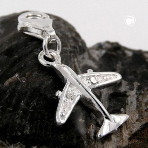 Anhänger Charm Flugzeug 925 Sterlingsilber