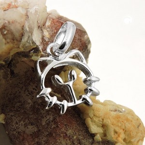 Anhänger Katzenkopf 925 Sterlingsilber