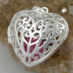 Anhänger Herz Medaillon 925 Sterlingsilber