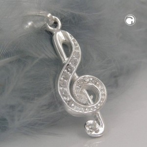 Anhänger Notenschlüssel 925 Sterlingsilber