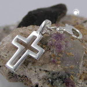 Anhänger Charm kleines Kreuz 925 Sterlingsilber
